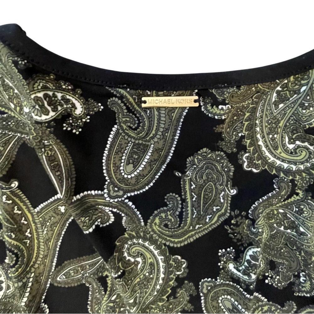 Michael Kors Paisley Dress - Black and Green - Picture 6 of 9